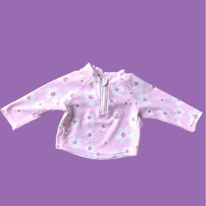 PINK and white floral,Infant girl, rash guard perfect for summer pool/beach 🏖️